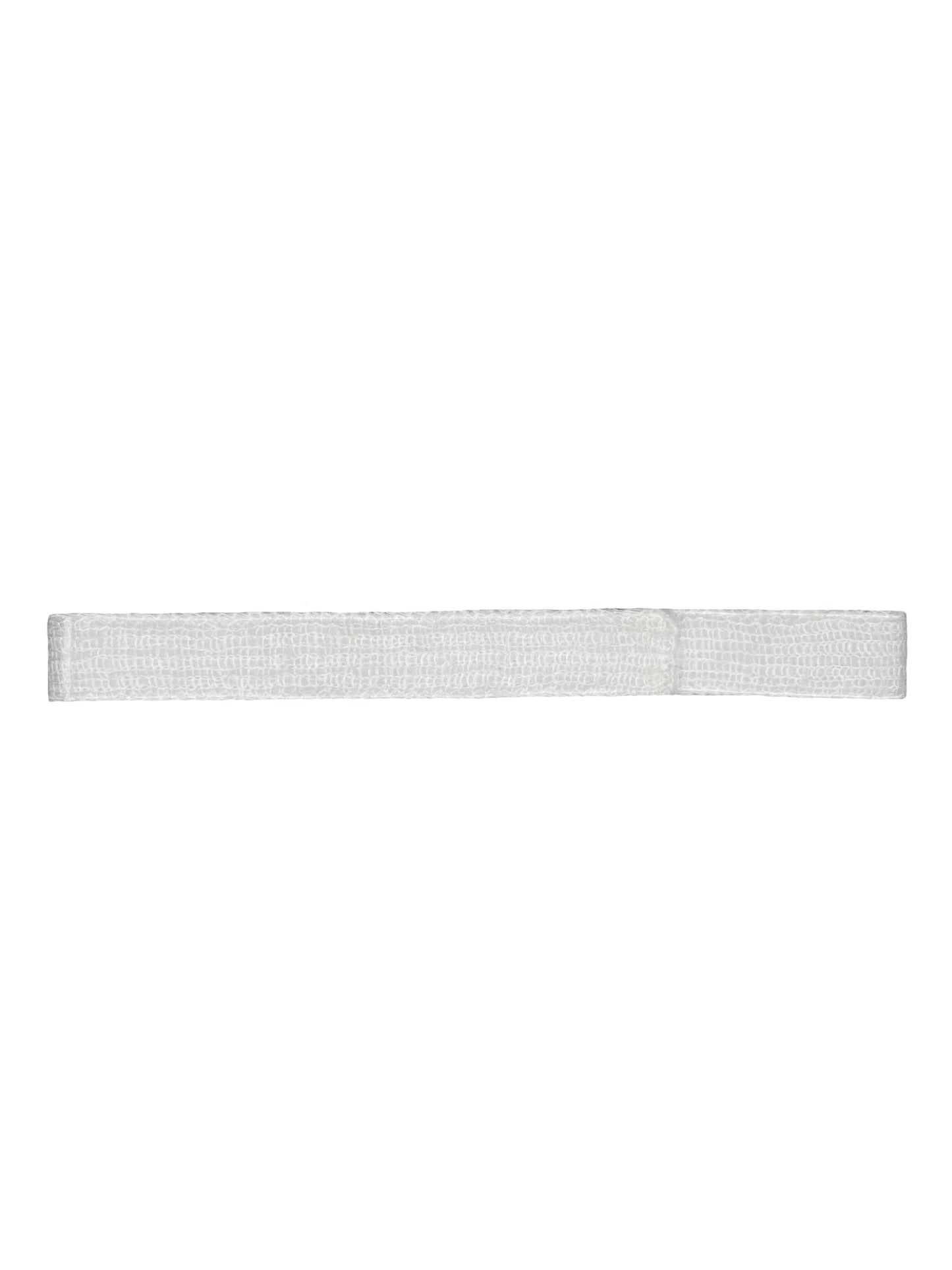 white mohair velcro belt